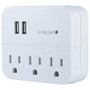 Cables GE Wall Tap Surge Protector - 3 Outlets, 2 USB Charging Ports, 560 Joules