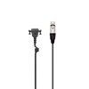 Sennheiser Straight copper cable with coiled segment to eliminate structure born noise. Reinforced with Ar