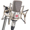 Neumann TLM 102 Studio Set Large-Diaphragm Cardioid Condenser Microphone with Shockmount (Nickel)