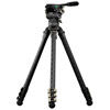 Tilta 75mm Cine Fluid Head with 3-Stage Carbon Fiber Tripod Legs - Space Gray - 8KG