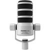 PodMic USB and XLR Dynamic Broadcast Microphone (White)