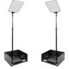 Prompter People StagePro Presidential Teleprompter (Pair) Series (15 " Bright Monitor Travel Kit with Flight Case)