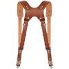 FAB F22 Leather Dual Camera Harness - Brown
