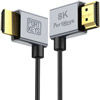 2.5mm Ultra-Thin HDMI 2.1 Cable Supports 4K and 8K Resolutions 0.3m