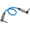 Coiled Right-Angle High-Speed HDMI Cable (Blue, 12 to 24")