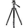 VT05 Travel Video Fluid Head with 3-Stage Carbon Fiber Tripod Legs (5KG)