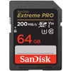Extreme Pro 64GB SDXC UHS-I U3 Class 10 V30 Memory Card (200MB/s read & 90MB/s write speeds)