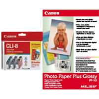 CLI-8 3 Colour Clam Pack w/PP-101 4x6 50 Sheet Pack