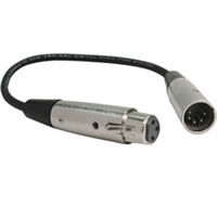 DMX-106 DMX Adaptor Cable 6" 3-pin XLR Female to 5-pin XLR Male