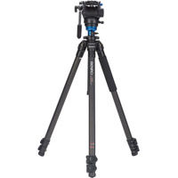 Carbon Fibre Video Tripod Kit - Single Legs wtih S4 Video Head and Bag C2573FS4