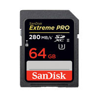 Sandisk Extreme Pro 64GB SDXC UHS-II 280MB