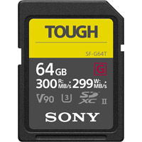 Sony TOUGH-G 128GB SDXC UHS-II U3 Class 10 V90 Card, 300MB/s read