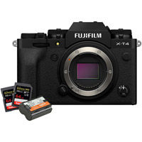 X-T4 Mirrorless Body Black, NP-W235 Battery, 2 x Extreme Pro 64GB SDXC UHS-I Cards