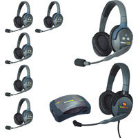 UltraLITE 7-Person HUB Intercom System with Max 4G Double Headset - no Case