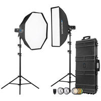 FJ400 II Strobe 2-Light Location Hard Case Kit with FJ-X3 M Universal Wireless Trigger