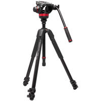 055X Aluminum Tripod Kit with MVH502AH Fluid Video Head