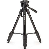 Digital Tripod - 4 Section Aluminum Legs with 3-Way Pan/Tilt + Verticle Postion Head