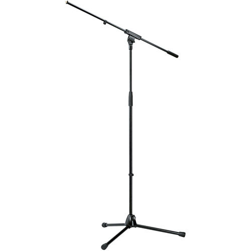 210/6 Mic Stand, Folding Legs w/Boom, Zinc Die-Cast Base