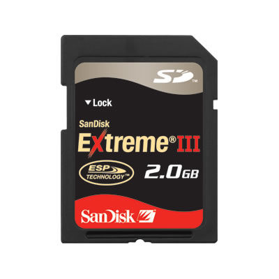 Extreme III 2.0GB SD card