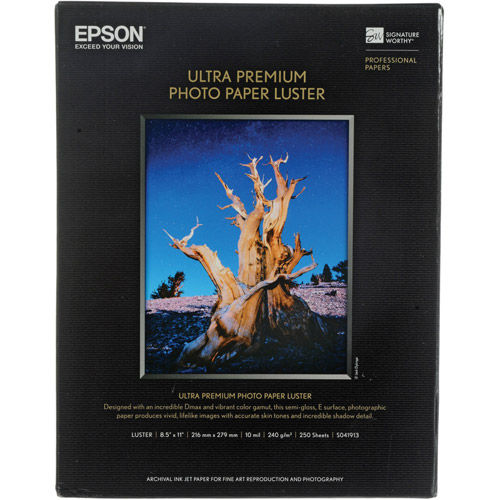 8.5"x11" Ultra Premium Luster Photo Paper Ultra - 250 Sheets