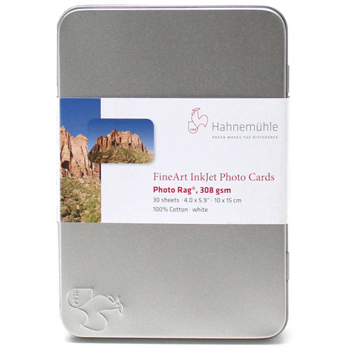 4"x"6 Photo Rag 308gsm Cards - 30 Sheets