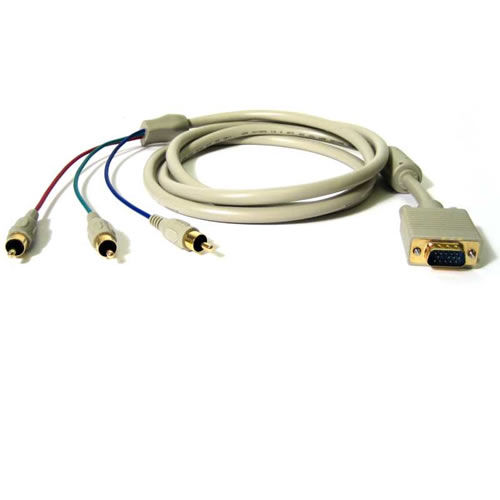 6' VGA Monitor to RCA Component Video Cable