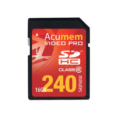 16GB SDHC 240min card