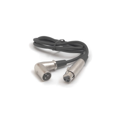XLR F to XLR M Right Angle 3' Professional Audio Cable