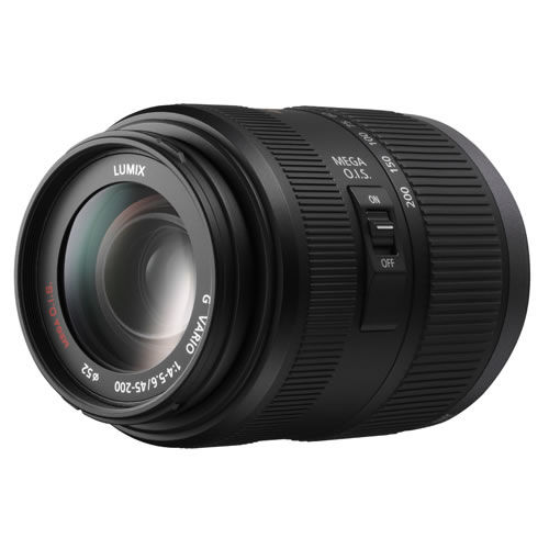 Lumix G Vario 45-200mm f/4.0-5.6 ASPH Mega OIS Lens (Grey Body)