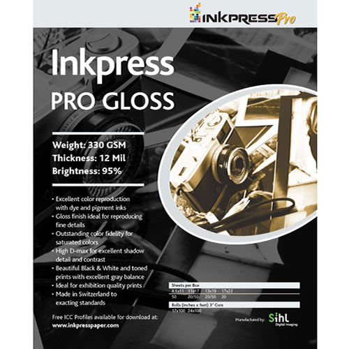 13" x 19" PRO Gloss 330gsm 20 Sheets