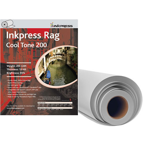 36" x 50' Rag Cool Tone DUO 200gsm 15mil Roll