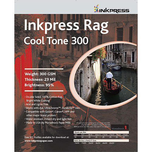 13" x 19" Rag Cool Tone DUO 300gsm 24mil 25 Sheets