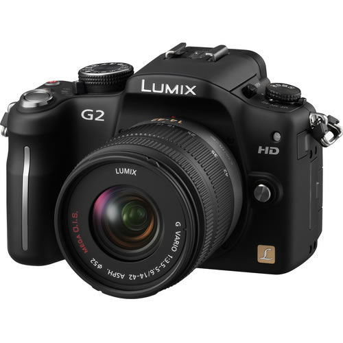 Lumix G2 Micro 4/3 Camera with 14-42mm Mega OIS (Black)