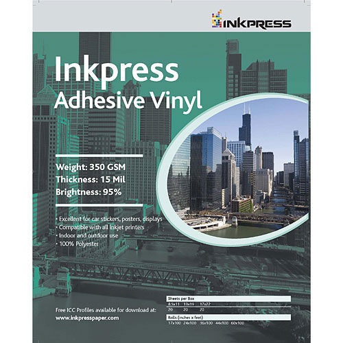 17" x 22" Adhesive Vinyl 13mil 20 Sheets