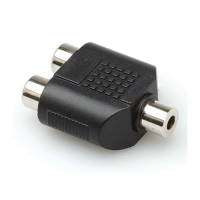 Adaptor, Dual RCA F to St. 3.5mm Female