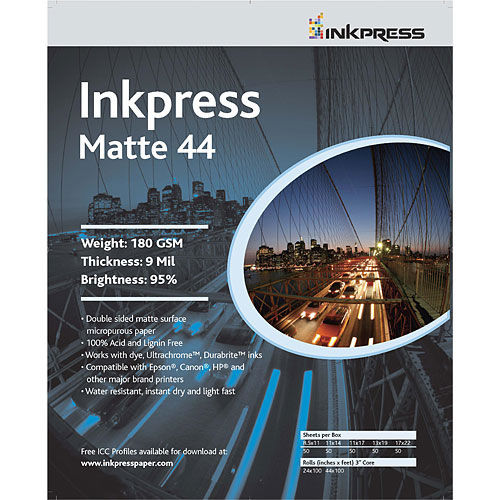 17" x 22" Matte Duo 44 180gsm 50 Sheets