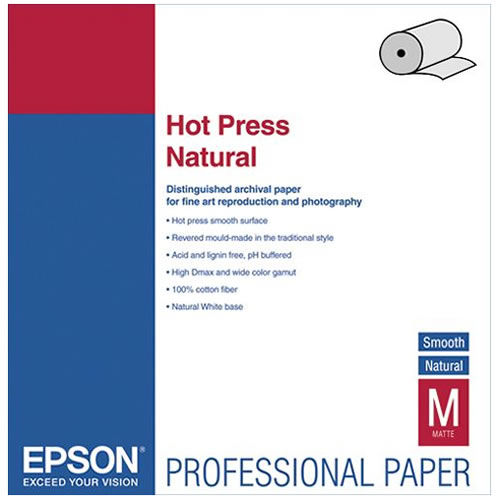 17" x 50' Hot Press Natural Roll