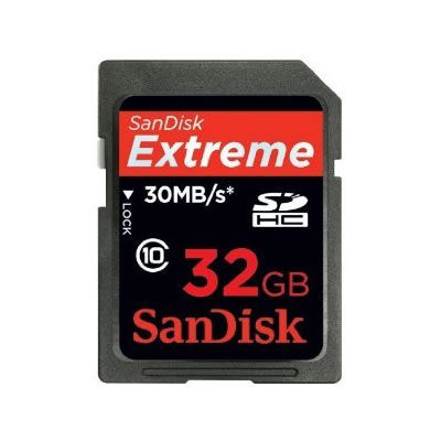 Extreme 32GB SDHC cards