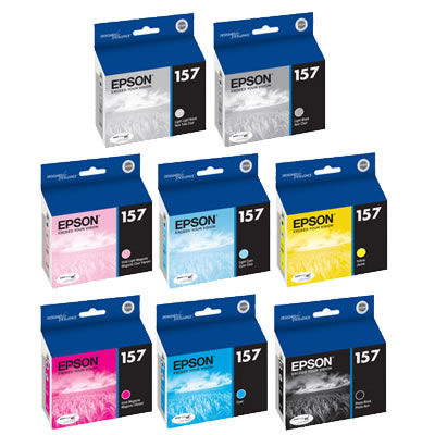 Stylus R3000 Color Ink Set 8 Cartridges w/Photo Black