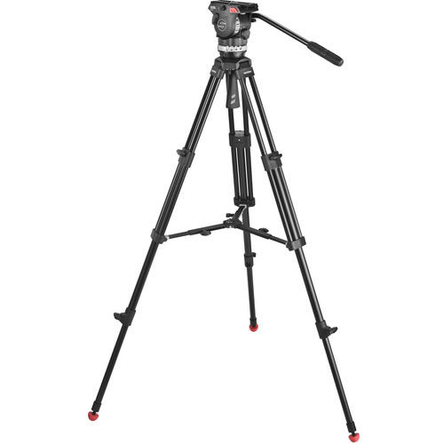 Sachtler Ace Fluid Head With 2-Stage Aluminum Tripod On-Ground Spreader