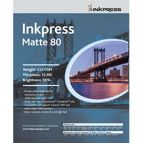 8.5" x 11" Duo Matte 80 215gsm 5 Sheets