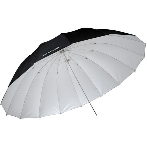 7' White/Black Parabolic Umbrella