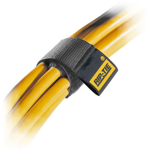1" x 9" Rip-Tie Cable Wrap Black - 10pk