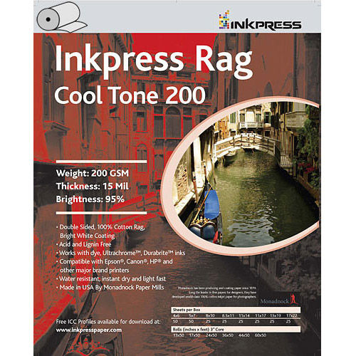 8.5'' x 11'' Rag Cool Tone DUO 200gsm 15mil 5 Sheets