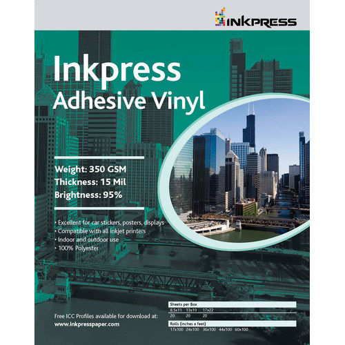 24" x 60' Adhesive Vinyl 13mil Roll