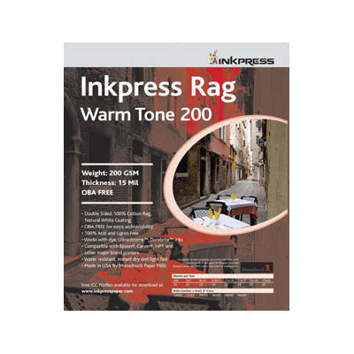 11" x 14" Rag Warm Tone DUO 200gsm 15mil 25 Sheets