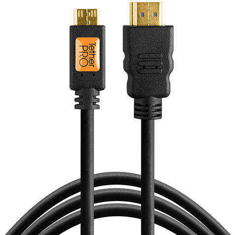 TetherPro Mini-HDMI (C) to HDMI (A) 15' Black