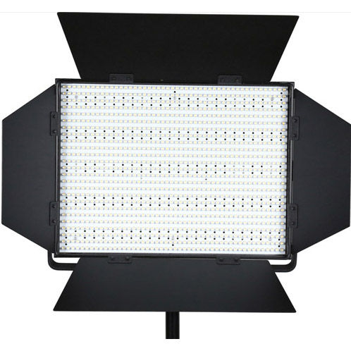 LG-1200SC LED Light 5600K with V Mount, Barndoors, Diffuser, DC Adapter, 3200K and Green M