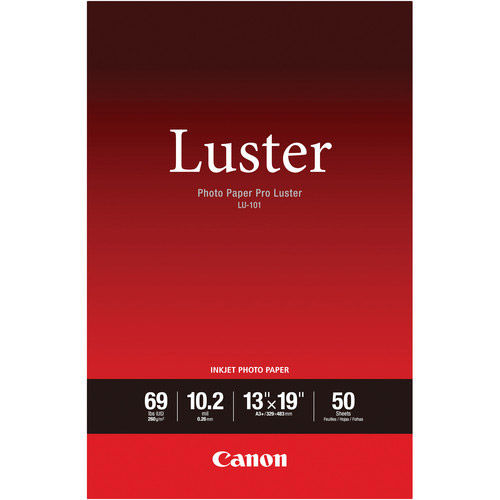 13" x 19" LU-101 Pro Luster Photo Paper 50 Sheets