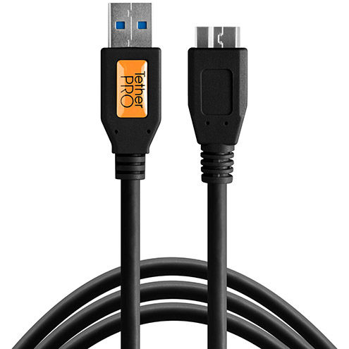 TetherPro USB 3.0 Male to Micro B 5 Pin 15' Black
